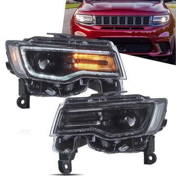 JEEP GRAND CHEROKEE WK2 2014-2021 ФАРА ФОНАРІ FULL LED (СВІТЛОДІОД) ХОДОВІ ВОГНІ ДХВ VLAND КОМПЛЕКТ