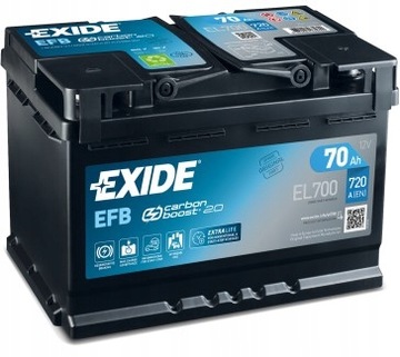 АККУМУЛЯТОР EXIDE EL700 12V 70AH 720A EFB START&STOP P+ VW AUDI SKODA SEAT