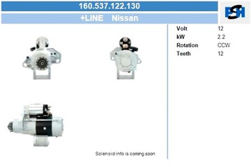 BV PSH СТАРТЕР NISSAN 2.2 KW СТАРТЕР