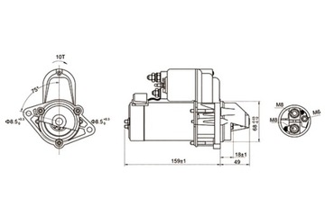 MAGNETI MARELLI СТАРТЕР 12V OPEL AGILA ASTRA G H MERIVA CORSA C