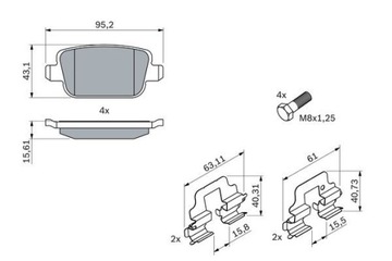 BOSCH 0 986 494 214 КОЛОДКИ ТОРМОЗНЫЕ