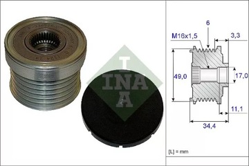 INA 535 0183 10 ГЕНЕРАТОР - СЦЕПЛЕНИЕ ОДНОСТОРОННИЙ