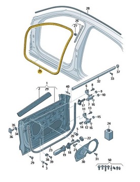 УПЛОТНИТЕЛЬ ДВЕРЬ ПЕРЕД ВНУТРЕННЯЯ ПРАВОЕ AUDI Q8 SQ8 RSQ8 ОРИГИНАЛ OD ASO
