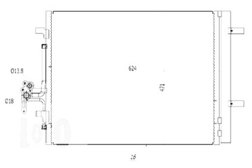 ABAKUS КОНДЕНСАТОР КОНДИЦИОНЕРА S60 V60 10- D2 S80 06- 1.6 D 2.0 D D5