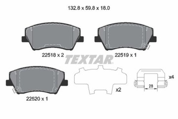 TEXTAR 2251801 КОЛОДКИ ТОРМОЗНЫЕ