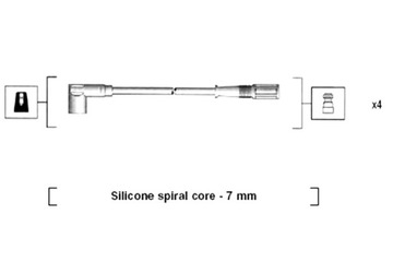 MAGNETI MARELLI КОМПЛЕКТ ТРУБОК ZAPŁONOWYCH FIAT CINQUECENTO PANDA