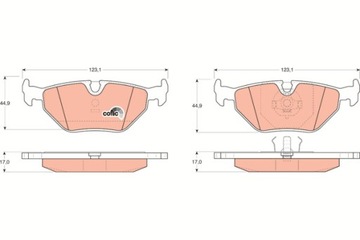 КОЛОДКИ ТОРМОЗНЫЕ - КОМПЛЕКТ COTEC GDB917