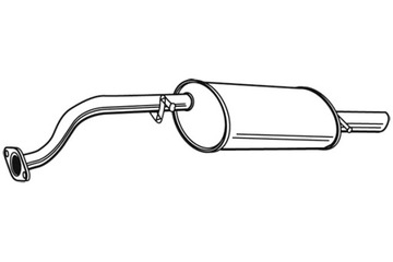 WALKER ГЛУШИТЕЛЬ СИСТЕМЫ ВЫХЛОПНОЙ ЗАД DŁ. 1120MM DAEWOO LANOS 1.6