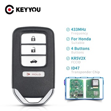 ДЛЯ HONDA CIVIC EX LX DX FCC ID: KR5V2X 433MHZ ID47 CHIP СМАРТ ZDALN