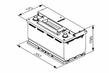 BOSCH АККУМУЛЯТОР BOSCH 12V 95AH 850A START&STOP EFB P + 1 353X175X190