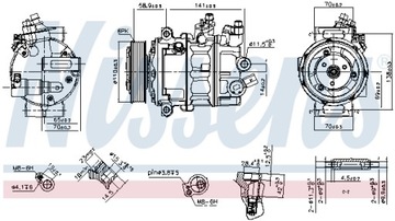 NISSENS 890608 КОМПРЕССОР, КОНДИЦИОНЕР