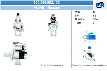 BV PSH СТАРТЕР NISSAN 1.2 KW СТАРТЕР