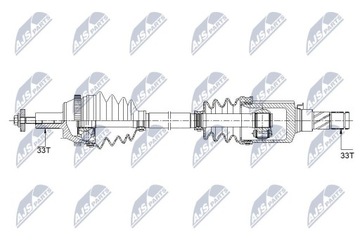 ПОЛУОСЬ ПРИВОДНАЯ SMART FORTWO 0.8CDI, 1.0 07- /ЗАДНЯЯ