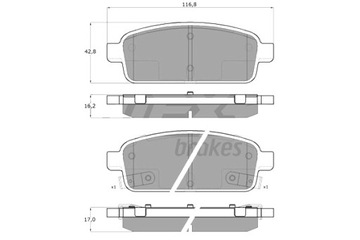 TOMEX BRAKES КОЛОДКИ ТОРМОЗНЫЕ OPEL ASTRA J 09-15 ЗАД