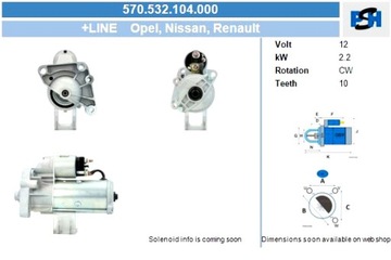 BV PSH СТАРТЕР RENAULT 2.2 KW СТАРТЕР