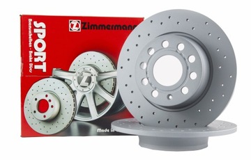 ДИСКИ ТОРМОЗНЫЕ ZIMMERMANN SPORT ЗАД - AUDI 80 B3 B4 245MM