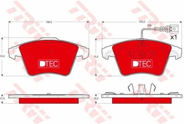 КОЛОДКИ ТОРМОЗНЫЕ ПЕРЕД TRW GDB1556DTE