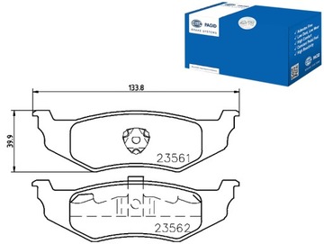 HELLA PAGID КОЛОДКИ ТОРМОЗНЫЕ 05018208AA 05011631AA