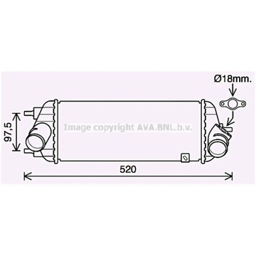 РАДИАТОР ВОЗДУХА DOŁADOWUJĄCEGO AVA QUALITY COOLING KA4281