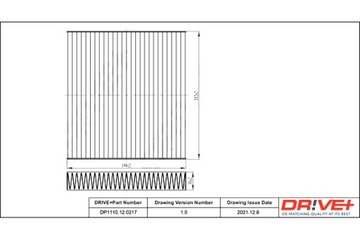 DRIVE+ ФИЛЬТР САЛОНА TOYOTA 1.0-1.8 06- YARIS I I УГОЛЬНЫЙ