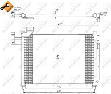 КОНДЕНСАТОР КОНДИЦИОНЕРА MAZDA 323F 2,0TD 98- NRF35388