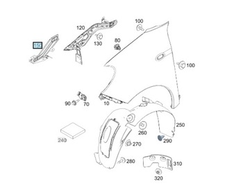 КРОНШТЕЙН КРЫЛА ЛЕВЫЙ SMART FORFOUR W453