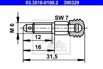 РОЗВОЗДУШУВАЧ HAM. 7X31.5 M6X1