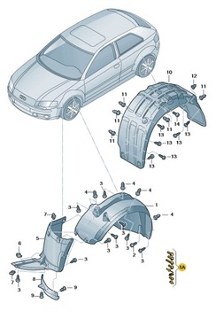 НОВЫЕ ОРИГИНАЛЬНЫЕ AUDI OE ZEST.MONT.NADK. 8P0098629A