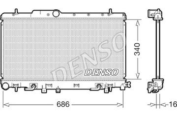 DENSO РАДИАТОР ДВИГАТЕЛЯ ВОДЫ SUBARU IMPREZA LEGACY III OUTBACK 1.6