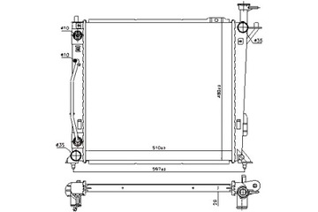 NISSENS РАДИАТОР ДВИГАТЕЛЯ ВОДЫ HYUNDAI GRAND SANTA FE SANTA FE III