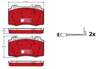 КОЛОДКИ ГАЛЬМІВНІ - КОМПЛЕКТ DTEC COTEC GDB1543DTE