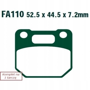 КОЛОДКИ ТОРМОЗНЫЕ EBC FA110