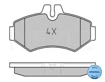 КОЛОДКИ ТОРМОЗНЫЕ VOLKSWAGEN MERCEDES-BENZ MEYLE