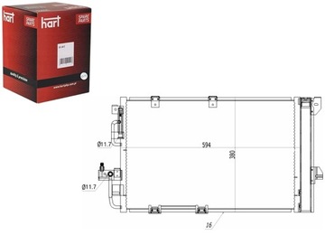 КОНДЕНСАТОР КОНДЕНСАТОР КОНДИЦИОНЕРА ASTRA G 2.0TD 02- HART