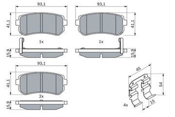 BOSCH 0 986 494 627 КОЛОДКИ ТОРМОЗНЫЕ