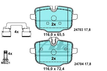 ATE КОЛОДКИ HAM. BMW T. 5 6 7 2,0-4,4 09- CERAMIC