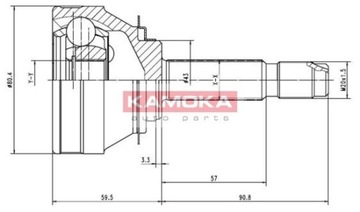 ШАРНИР КАРДАННЫЙ ВНЕШНЯЯ. FIAT PANDA 82-04