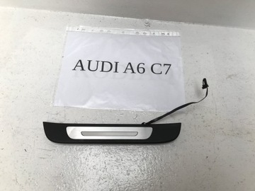 AUDI A6 C7 4G НАКЛАДКА ПОРОГА ЗАД ЛЕВАЯ НАКЛАДКА LED (СВЕТОДИОД ) 4G0853375C 2011-2018