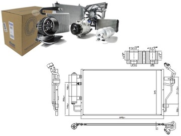 КОНДЕНСАТОР КОНДИЦИОНЕРА NISSAN LEAF NV200 NV200 EVALIA ELECTRIC 11.10-