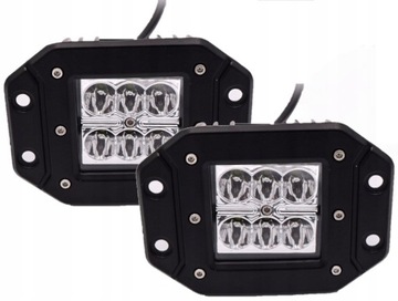 КОМПЛЕКТ 2X ФАРА РАБОЧАЯ LED (СВЕТОДИОД ) 36W МОНТАЖ W БАМПЕР