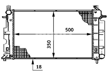 MAHLE РАДИАТОР ДВИГАТЕЛЯ ВОДЫ SAAB 900 II 9-3 2.0 2.3 07.93-08.03