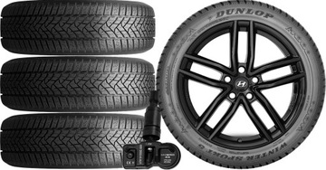 НОВЫЕ ШЕСТЕРНИ ЗИМА HYUNDAI SONATA DUNLOP 225/50R17+TPMS