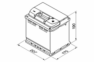 BOSCH АККУМУЛЯТОР BOSCH 12V 52AH 470A S4 P + 1 207X175X190 B13