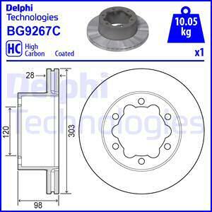 ДИСК ТОРМОЗНОЙ DELPHI BG9267C