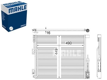 КОНДЕНСАТОР КОНДИЦИОНЕРА NISSAN NV200 NV200 EVALIA 1.5D 02.10- MAHLE