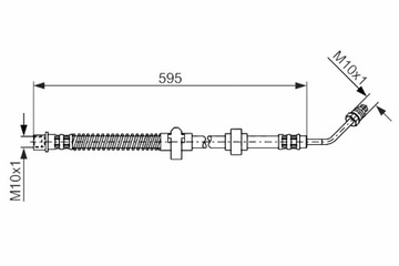 BOSCH ПАТРУБОК ТОРМОЗНОЙ ГИБКИЙ ЗАД P CITROEN C5 II C5 III C6