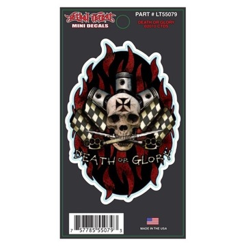 НАКЛЕЙКА LETHAL THREAT LT55079 DEATH GLORY 7X13CM