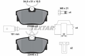 TEXTAR 2344605 КОЛОДКИ ТОРМОЗНЫЕ