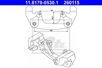 ATE 11.8170-0530.1 ATE CALIPER MOUNT. BRACKET