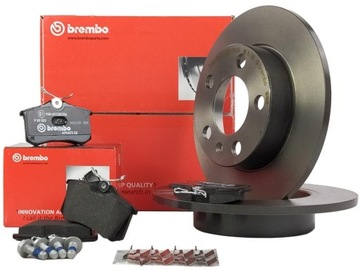 ДИСКИ ТОРМОЗНЫЕ КОЛОДКИ BREMBO VW GOLF IV AUDI A3 SKODA